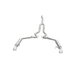 MagnaFlow Cat-Back 15-16 Ford Mustang 2.3L L4 Competition SS 3in Dual Split Rear 4.5in Black Tips - 19256