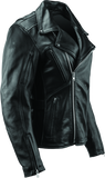 River Road Ironclad Classic Leather Jacket Black Womens - Small - 094376