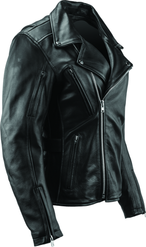River Road Ironclad Classic Leather Jacket Black Womens - Small - 094376