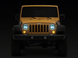 Raxiom 97-18 Jeep Wrangler TJ & JK Axial 7-In LED Headlights w/ DRL- Chrome Housing (Clear Lens) - J155569