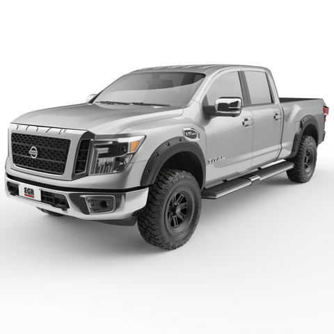 EGR 17-23 Nissan Titan Traditional Bolt-On Look Fender Flareswith Fender Badge Set Of 4 - 796014