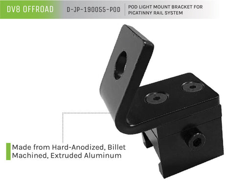 DV8 Offroad Pod Style Light Mount For DV8 Off Road Rail Mount System - D-JP-190055-POD