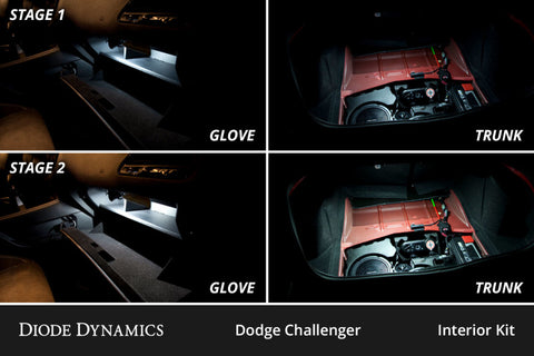 Diode Dynamics 09-14 Dodge Challenger Interior LED Kit Cool White Stage 1 - DD0623