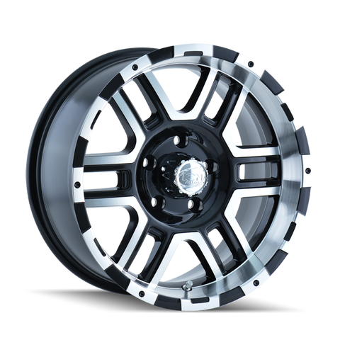 ION Type 179 17x8 / 6x139.7 BP / 10mm Offset / 106mm Hub Black/Machined Wheel - 179-7883B