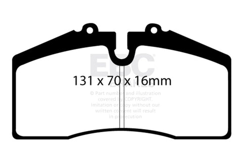 EBC 05+ Ford Saleen Mustang Brembo front calipers Yellowstuff Front Brake Pads - DP41014R