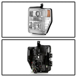 Spyder Ford F-250/350/450 08-10 V2 High-Power LED Headlights-Switch Back-Chrome PRO-YD-FS08PL-SBLB-C - 5087744