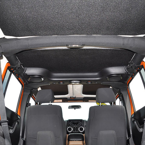 DEI 07-10 Jeep Wrangler JK 4-Door Boom Mat Headliner - 4 Piece - Black Leather Look - 50155