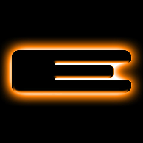 ORACLE Lighting Universal Illuminated LED Letter Badges - Matte Blk Surface Finish - E - 3141-E-005