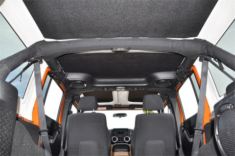 DEI 07-10 Jeep Wrangler JK 4-Door Boom Mat Headliner - 4 Piece - Black Leather Look - 50155