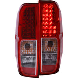 ANZO 2005-2008 Nissan Frontier LED Taillights Red/Clear - 311071