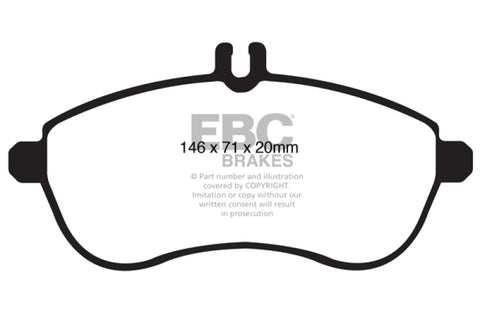 EBC 12-14 Mercedes-Benz C250 (W204) 1.8 Turbo Ultimax2 Front Brake Pads - UD1340