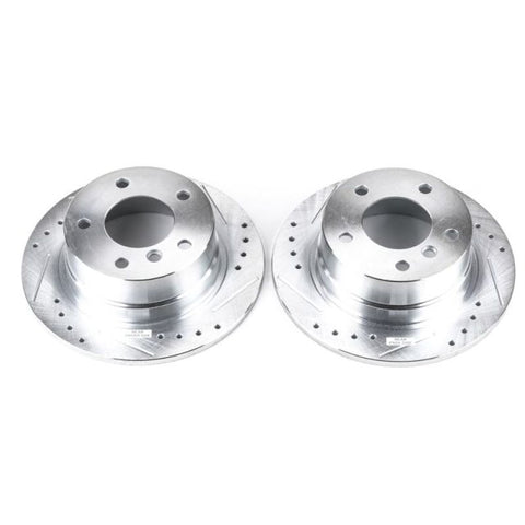 Power Stop 95-99 BMW 318ti Rear Evolution Drilled & Slotted Rotors - Pair - EBR474XPR