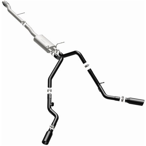 MagnaFlow SYS Cat-Back 3.5in Black Dual Split Rear Tips 14-15 Chevy Silverado/GMC Sierra 4.3L-5.3L - 15360