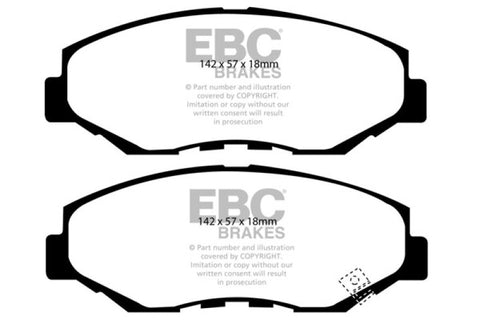 EBC 13-15 Acura ILX 1.5 Hybrid Redstuff Front Brake Pads - DP31655C