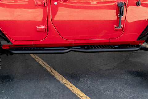 DV8 Offroad 07-18 Jeep Wrangler JK (4 Door Only) OE Plus Side Steps - SRJK-08