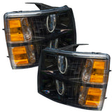 Oracle 07-13 Chevy Silverado SMD HL - Blk - Round Style - ColorSHIFT w/ BC1 Controller - 7105-335