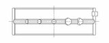 ACL Nissan SR20DE/DET GTiR 0.25mm Oversized High Performance Main Bearing Set - 5 oil holes in upper - 5M2975H-.25