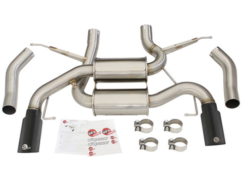 aFe MACHForce XP 2.5in Axle Back Stainless Exhaust w/ Black Tips 07-13 BMW 335i 3.0L L6 (E90/92) N55 - 49-36327-B