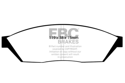 EBC 82-84 Honda Civic Hatchback 1.3 (4 Speed) Greenstuff Front Brake Pads - DP2374