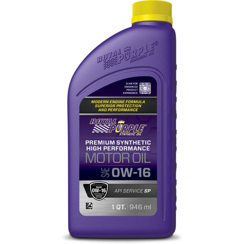 Royal Purple High Performance Ultra-Low Viscosity 0W16 Motor Oil - 1 Quart - 06016