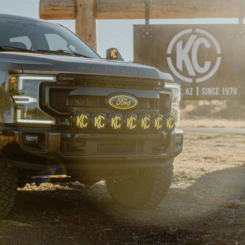 KC HiLiTES 2017+ Ford Super Duty Gravity LED Pro6 7-Light Bar Kit - Front Bumper - 91346