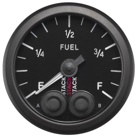 Autometer Stack 52mm 0-280 Ohm Programmable Pro-Control Fuel Level Gauge - Black - ST3515