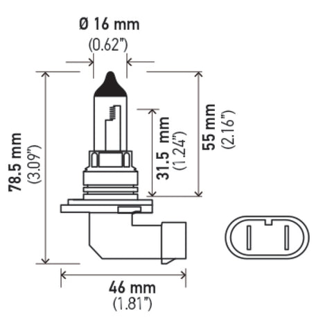 Hella 9006 12V 55W Halogen Bulb - 9006