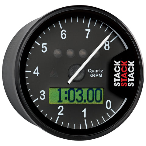 Autometer Stack Display Tachometer 0-8K RPM - Black - ST700SR-A