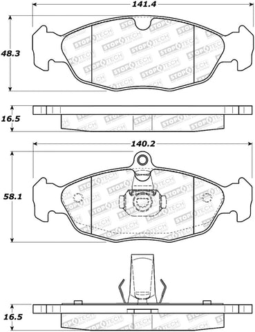 StopTech Street Brake Pads - 308.06881