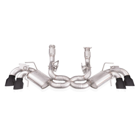Stainless Works 20-21 Chevrolet Corvette C8 6.2L Legend Cat-Back Exhaust w/ Matte Black Tips - C8CBL-B