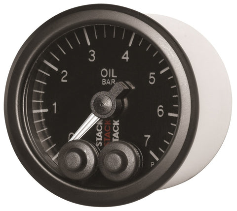 Autometer Stack 52mm 0-7 Bar M10 Male Pro-Control Oil Pressure Gauge - Black - ST3501