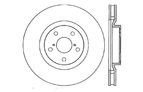 StopTech 93-98 Toyota Supra Turbo Drilled Right Front Rotor - 128.44104R