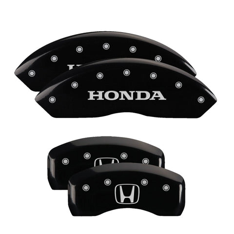 MGP 4 Caliper Covers Engraved Front & Rear Honda Yellow Finish Black Char 2004 Honda S2000 - 20194SHONYL