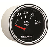 Autometer Designer Black II 52mm 100 PSI Oil Pressure Gauge - 1228