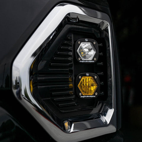 Baja Designs 19+ GMC 1500 S1 Fog Pocket Mount Kit Clear Spot / Amber Wide Cornering - 448084