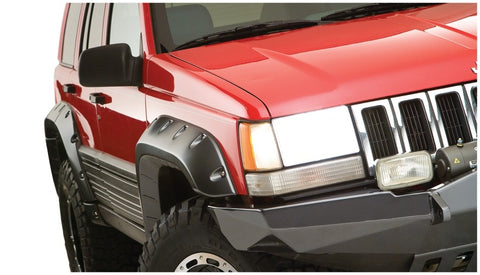 Bushwacker 93-98 Jeep Grand Cherokee Cutout Style Flares 4pc - Black - 10916-07