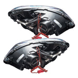 Oracle 0811 Mercedes Benz CClass PreAssembled Headlights Chrome Housing ColorSHIFT - 7115-330