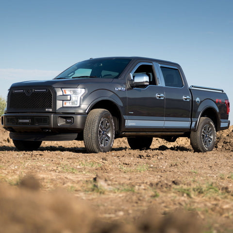 Putco 2021 Ford F-150 Super Crew 5.5ft Short Box Ford Licensed SS Rocker Panels (4.25in Tall 12pc) - 9751473FD