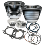 S&S Cycle 07-17 BT 106in Big Bore Cylinder Kit - Wrinkle Black - 910-0206