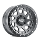 Dirty Life 9311 Enigma Pro 17x9/6x135 BP/-12mm Offset/87.1mm Hub Satin Graphite Wheel - Beadlock - 9311-7936MGT12