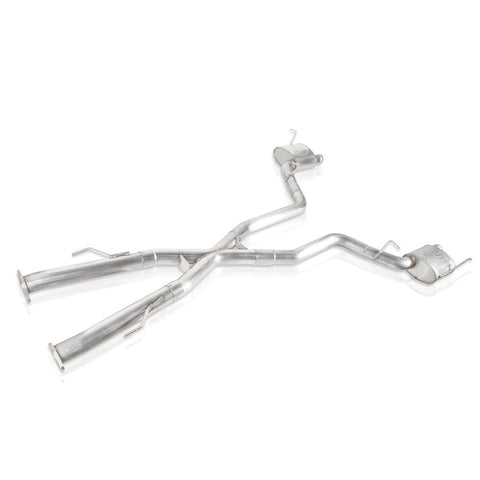 Stainless Works 2018 Jeep TrackHawk 6.2L 3in Catback System X-Pipe Turbo S-Tube Muffler Stock Exit - JEEP1862CB-S