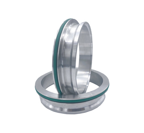 Granatelli Stainless Steel Dual Seal Clamp 4.0in Weld-On Ferrule Set - 318540FS