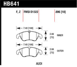 Hawk 2009-2014 Audi A4 HPS 5.0 Front Brake Pads - HB641B.696