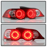 Spyder Acura RSX 02-04 LED Tail Lights Red Clear ALT-YD-ARSX02-LED-RC - 5000385