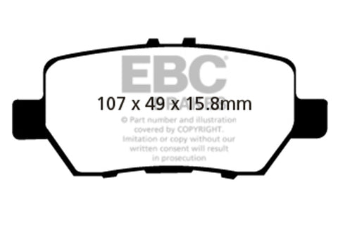 EBC 05-08 Acura RL 3.5 Redstuff Rear Brake Pads - DP31736C