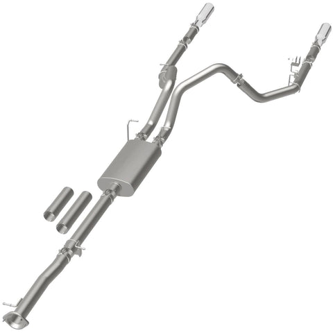 MagnaFlow Stainless Cat-Back Exhaust 2015 Chevy Silverado 2500HD 6.0L Dual Split Rear Exit 4in - 19027