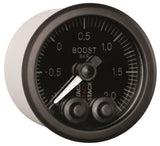 Autometer Stack 52mm -1 to +2 Bar (Incl T-Fitting) Pro-Control Boost Pressure Gauge - Black - ST3511