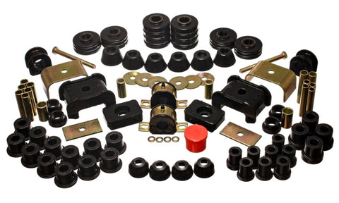 Energy Suspension 73-80 Chev/GMC 4WD w/Aftermarket Front Springs Black Hyper-Flex Master Bushing Set - 3.18105G