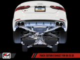 AWE Tuning Audi B9 S5 Sportback Track Edition Exhaust - Non-Resonated (Silver 90mm Tips) - 3010-42066
