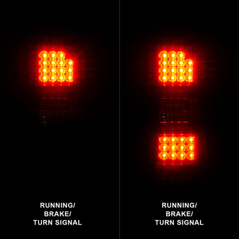 ANZO 2014-2018 GMC Sierra LED Tail Lights Black Housing Clear Lens - 311397